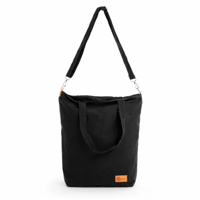 Produktbild von BigDean Canvas Umhängetasche Damen groß – Shopper Schultertasche mit Reißverschluss & vielen Fächern – Stofftasche für Alltag, Uni & Büro