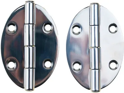 Produktbild von Goldenship Ovales Scharnier Aus Edelstahl 2 Einheiten Silber 67 x 48 mm Silber 67 x 48 mm
