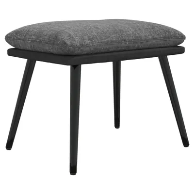 Image de vidaXL Tabouret de pied gris clair 45x29,5x35 cm Tissu et similicuir