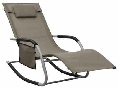 Obrázok produktu pre vidaXL Lehátka 2 ks Textil Taupe a sivá