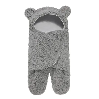 Imagen del producto de Wohlig Warm: Saco de dormir para bebé, ideal para cochecitos y para usar en casa, color gris, 65x71 cm