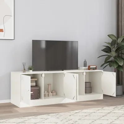 Produktbild von TV-Schränke 2 Stk. Weiß 67x39x44 cm Stahl
