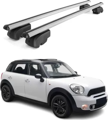 Image de Barres de toit Transversales pour Mini Countryman R60 2010-2016 Alu Gris ABE