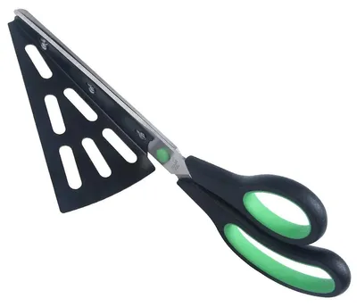 Produktbild von 1 Stück hochwertiger Pizzaschneider mit integriertem Pizzaheber aus lebensmittelechtem, rostfreiem Edelstahl. Die scharfe, korrosionsbeständige Klinge schneidet präzise durch knusprigen Teig, gefrorene Pizzen oder belegte Varianten – ohne Ausbrechen oder Zerdrücken. Dank des ergonomischen Griffs mit TPR-Beschichtung und 120°-Klingenwinkel bleibt die Hand entspannt, der Tisch sauber und der Teller sofort bereit. Die abnehmbare Klinge ermöglicht schnelle, gründliche Reinigung – ideal für täglichen Einsatz in