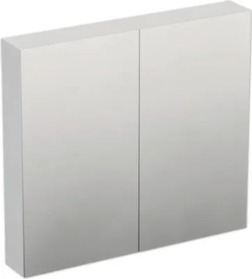 Produktbild von Jungborn Spiegelschrank TRENTA 80 x 14,4 x 72 cm weiß matt 2-türig IP 44