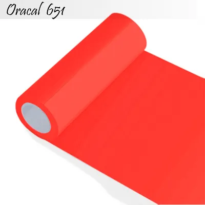 Produktbild von Oracal 651 - Orafol glänzend - glanz - für Küchenschränke und Dekoration Folie 25m (Laufmeter) - 100 cm Folienhöhe - 47-orangerot + GRATIS ein Schmetterlingsset W400 von Indigos UG