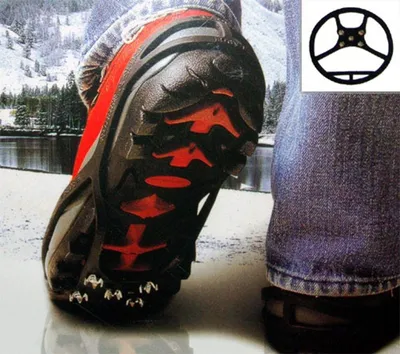 Produktbild von Schuhspikes Magic Spiker Größe 43-48, 5 robuste Spikes für sicheren Halt auf Eis und Schnee
