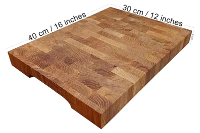 Produktbild von Omgoods – Schneidebrett aus Buchenholz, 40 x 30 cm, mit Griff