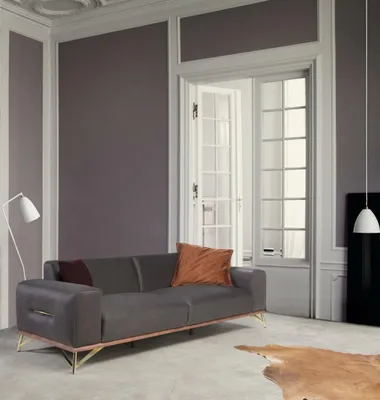 Produktbild von Dreisitzer Sofa 3 Sitzer Luxus Sofas Wohnzimmer Einrichtung Modern Stoff Design