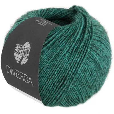 Produktbild von Lana Grossa DIVERSA 50 g leichtes Baumwoll-Mischgarn mit zartem Mélange-Effekt 210 m, Farbe:018 - Opalgrün