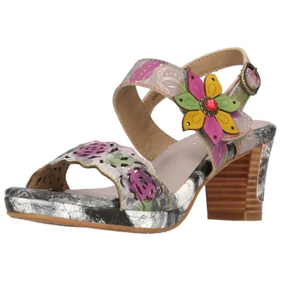 Produktbild von Laura Vita Sandalette Fraiso 01 Damen Schuhe Sandale Absatz, Größe:41 EU, Farbe:Grau