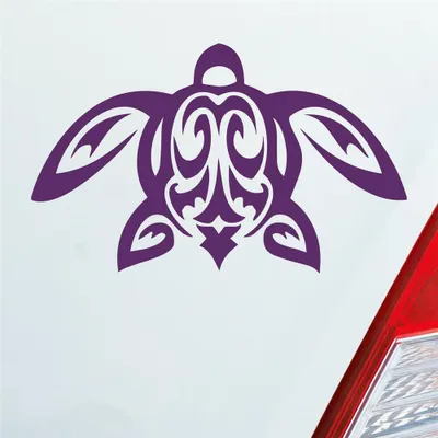 Produktbild von Auto Aufkleber Schildkröte Turtle Schildi Kröte Tribal 12x7 cm Lila Sticker Heckscheibenaufkleber