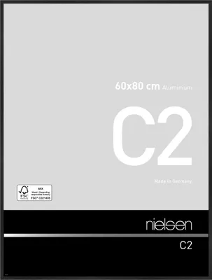 Produktbild von nielsen Aluminium Bilderrahmen C2 Vision, 60,0x80,0cm, Struktur Schwarz matt