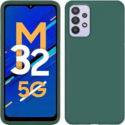 Immagine prodotto di Custodia per Samsung Galaxy M32 5G, custodia protettiva in silicone morbido in gomma liquida Night verde