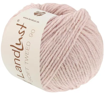 Produktbild von Lana Grossa Landlust Soft Tweed 90 klassisch verzwirntes Tweedgarn aus Schurwolle mit mehrfarbigen Noppen 90 m Farbe 031 - Zartrosa meliert