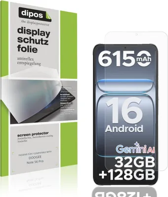 Immagine prodotto di 4x Pellicola Protettiva per DOOGEE Note 56 Pro Protezione Schermo Antiriflesso dipos