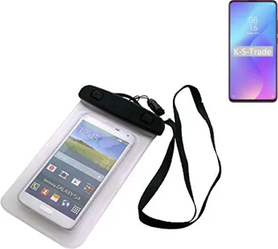 Produktbild von K-S-Trade Schutz Hülle Handy Hülle Kompatibel mit Xiaomi Mi 9T Beach Bag wasserdicht 16cm x 10cm Schutzhülle Staub Sand Flachwasser Beachbag Case