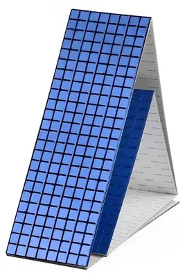 Immagine prodotto di Mosaico di vetro autoadesivo - Piastrelle a mosaico in vetro specchiato, 4 x 60 cm, 5 x 5 mm - Vetro vero - Blu - Decorazione fai-da-te
