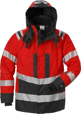 Produktbild von Fristads High Vis Airtech® Außenjacke Kl. 3 4515 GTT 127666, Farbe:warnschutz-rot/schwarz, Größe:M