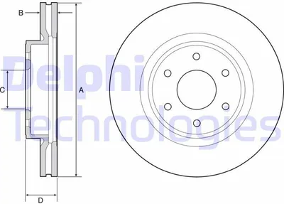 Produktbild von 2x DELPHI Bremsscheibe BG4941 für RENAULT Alaskan Pickup 53 1mm 296mm