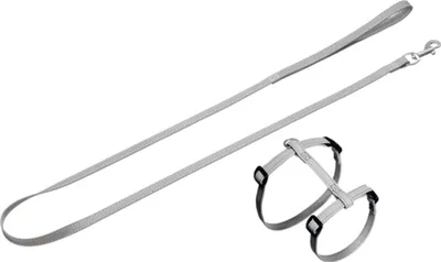 Produktbild von Karlie Art Leather Plus - Katzengeschirre - Mit Leine - Nylon - Grau - 26-44x1 cm