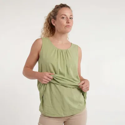Produktbild von Top Long Shirt ärmelloses Sommer Oberteil Rundhals 36-50 für Damen