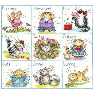 Produktbild von Bothy Threads Kreuzstich-Set "Es ist das Leben einer Katze", 35x32cm, XMS23, Zählmuster