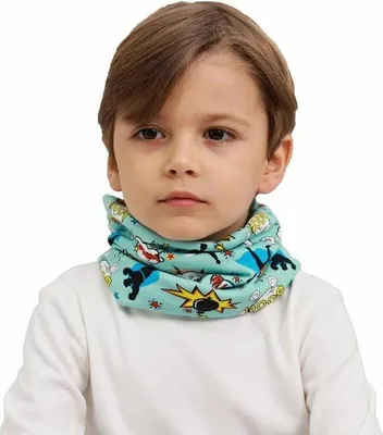 Produktbild von Famanu Halswärmer aus weicher Baumwolle für Kinder - Loop Schal für Jungen und Mädchen