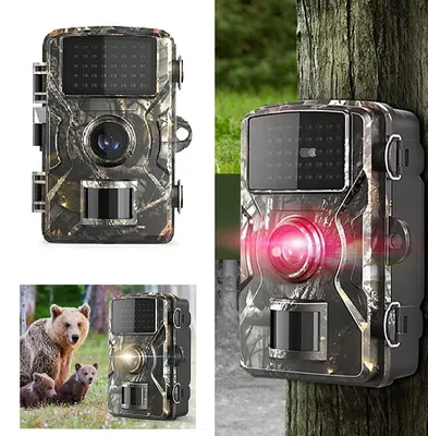 Produktbild von Wildtierkamera mit Bewegungsmelder Nachtsicht 12MP 1080P, IP66 Wasserdicht
