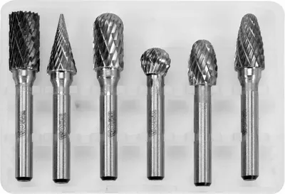 Produktbild von Yato YT-61729, Fräsensatz, Hartmetall, Aluminium, Stahl, 6 mm, 1 cm, 30000 RPM