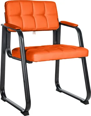 Produktbild von CLP Besucherstuhl Canada B Kunstleder mit Armlehne orange