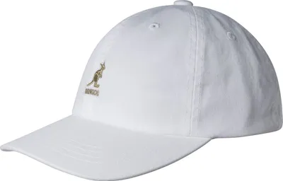 Kangol Baumwolle Baseball-Cap mit verstellbarem Lederverschluss in weiß