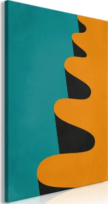 Produktbild von Italienischer Leinwand Leinwandbild - Orange Wave (1 Part) Vertical 40x60 cm Abstrakt n-A-1355-b-a
