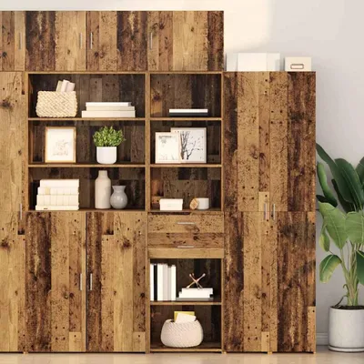 Obrázek produktu pro vidaXL Vysoká skříňka z recyklovaného dřeva 50 x 42,5 x 185 cm Dřevotřísková deska