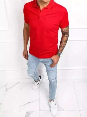 Immagine prodotto di Dstreet Camicia da uomo con colletto Hampton rosso M