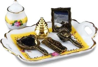 Produktbild von Miniatur Kosmetiktablett mit Accessoires für Sammler