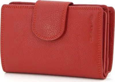 Produktbild von Geldbörse aus echtem Leder für Damen, Frauen Geldbeutel, Portemonnaie RFID (Rot)