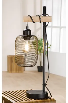 Obrázek produktu pro GILDE Tischleuchte, "Gibet", Holz, Metall, schwarz, , L. 13 cm, B. 21 cm, H. 52 cm 52866
