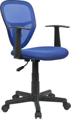 Produktbild von Kinderdrehstuhl STUDIO - Ergonomischer Schreibtischstuhl mit Armlehnen, Verstellbar, Blau - Ideal für Kinder, Atmungsaktives Mesh, Leichter Aufbau [bis 80kg]