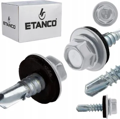 Obrázek produktu pro ETANCO GT5 samořezné šrouby kov - kov 5,5 x 25 mm RAL 9006 250 ks.