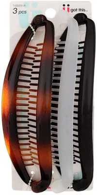 Produktbild von 12 Haarklammern, schwarze Anti-Rutsch-Haarklemmen für dicke Haare