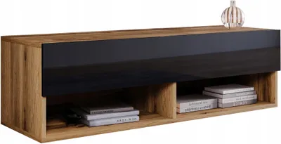 Immagine prodotto di Tavolino per TV CALIBURI 100 - rovere wotan / nero lucido