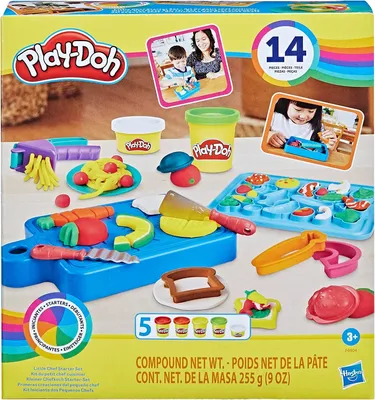 Obrázok produktu pre Play-Doh Štartovací balíček Little Chef, 3 rok / roky, Akrylonitrilbutadienstyren (ABS), Polypropylén (PP), Polyetylen, 19 kusov