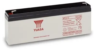 Imagen del producto de YUASA NP 2,3-12: Batería VRLA de 12 V, sin mantenimiento, con una capacidad de 2,3 Ah