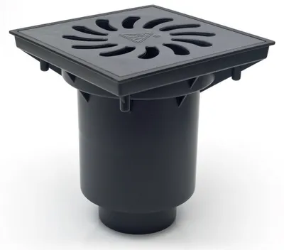 Obrázok produktu pre Odvodnenie dvora Odvodnenie pivnice Plastová mriežka Zaťaženie do 1500 kg 245x245 mm 328 P