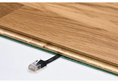 Produktbild von Goobay CAT 6 Flach-Patchkabel, U/UTP, Schwarz, 20 m, Kupfermaterial