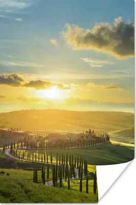 Produktbild von MuchoWow® Poster Toskana - Sonne - Italien 60x90 cm - Wanddekoration