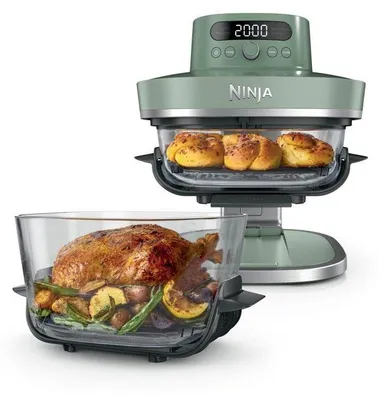 Obrázok produktu pre Fritovací hrn na vzduchu NINJA CRISPI Pro, objem 5,7 L + 2,3 L, 5 programov, 2100 W, zelená farba