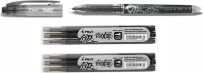 Produktbild von Pilot Frixion Point 0.5 Tintenroller schwarz + 6 Ersatzminen