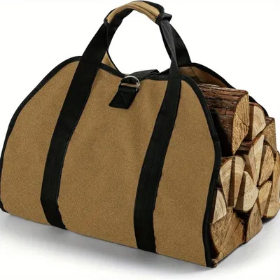 Produktbild von Brennholzsack Tragetasche Canvas 50 x 100 cm strapazierfähig